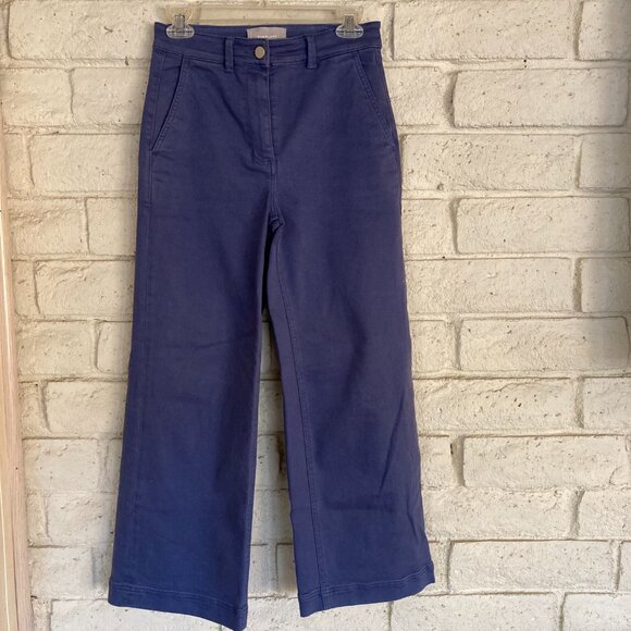 Everlane Wide Leg Crop Pant Blue (Small, Size 4) - Picture 5 of 10